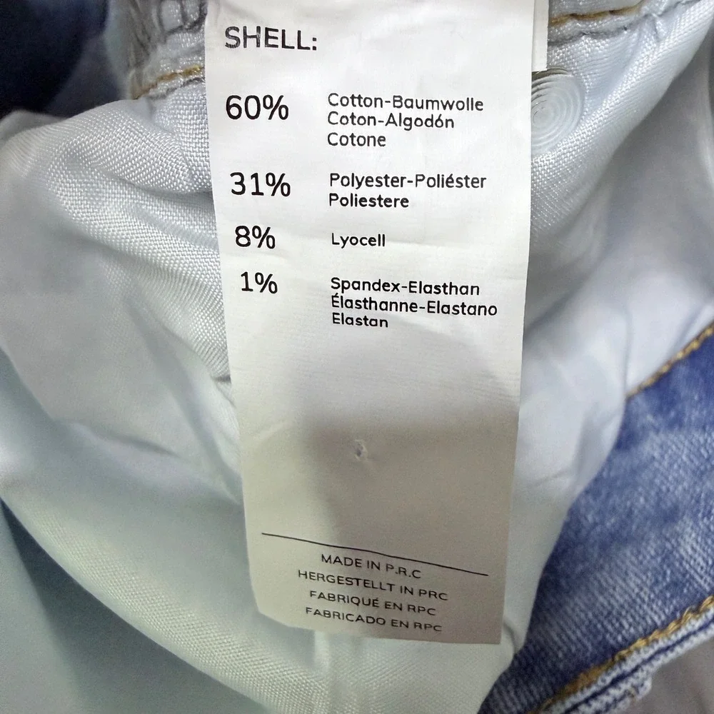 Cupshe Jeans Wide Leg Light Wash Blue Raw Hem Size Medium - Picture 5 of 10